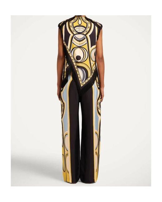 LaDoubleJ Green La Doublej Geometric Wide-Leg Pants