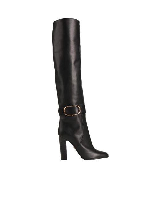 Dolce & Gabbana Black Solid Color Over-The-Knee Boots