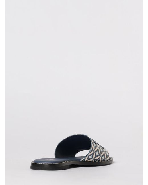 Max Mara White Dovere Patterned Flat Sandals