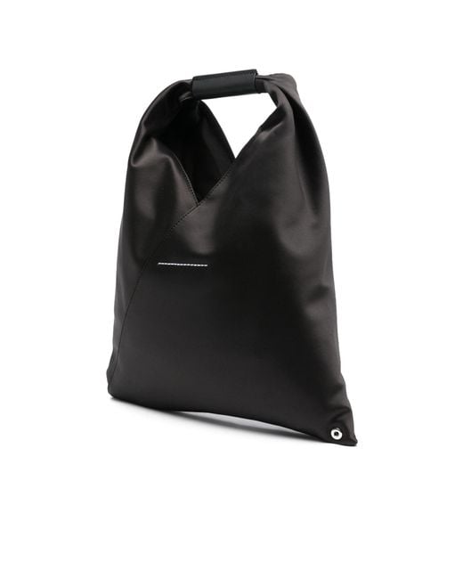 MM6 by Maison Margiela Black Small Year Of The Snake Japanese Tote Bag for men