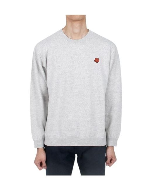 KENZO Gray Long-Sleeved Sweater for men