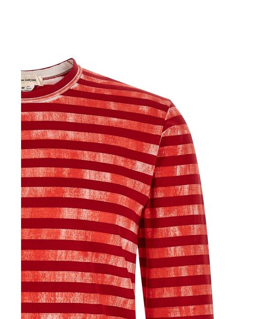 Comme des Garçons Red Striped T-Shirt