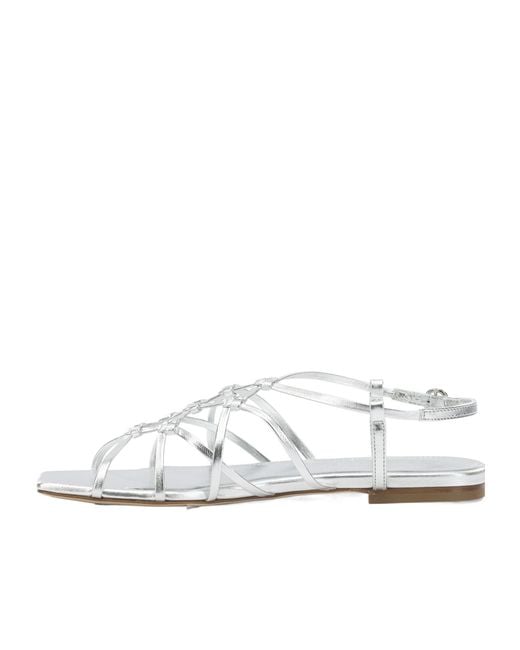 Aeyde White Anisa Sandals