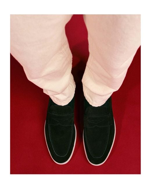 Scarosso Black Luciano Almond Toe Loafers for men
