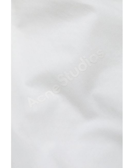 Acne White Hooded Zip-Up Jacket for men