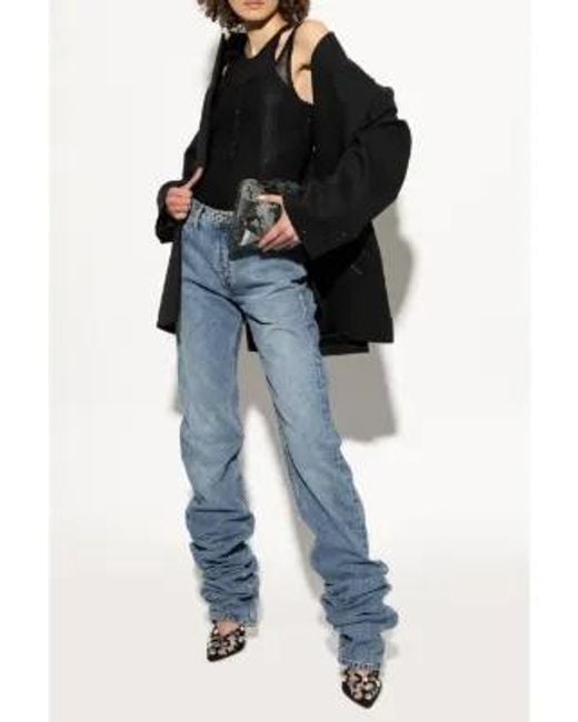 The Attico Blue Ankle Strap High Heels