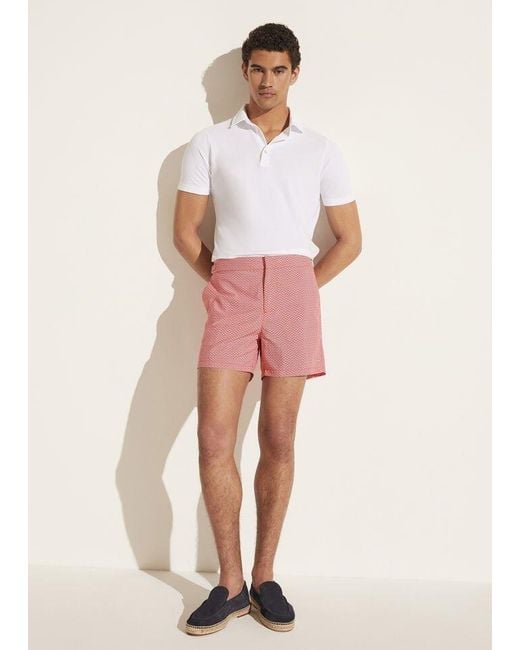 Loro Piana Pink Pattern Swimming Trunks for men