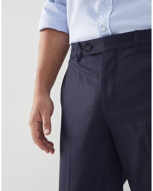Brunello Cucinelli Blue Tapered-Leg Wool Trousers for men