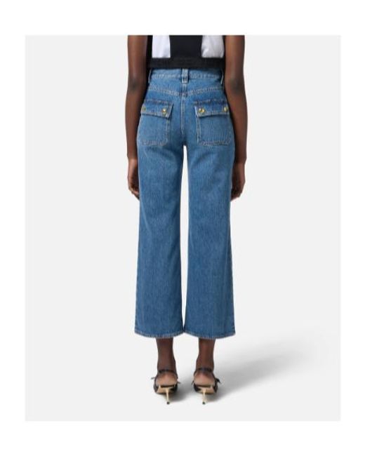 Elisabetta Franchi Blue Palazzo Jeans