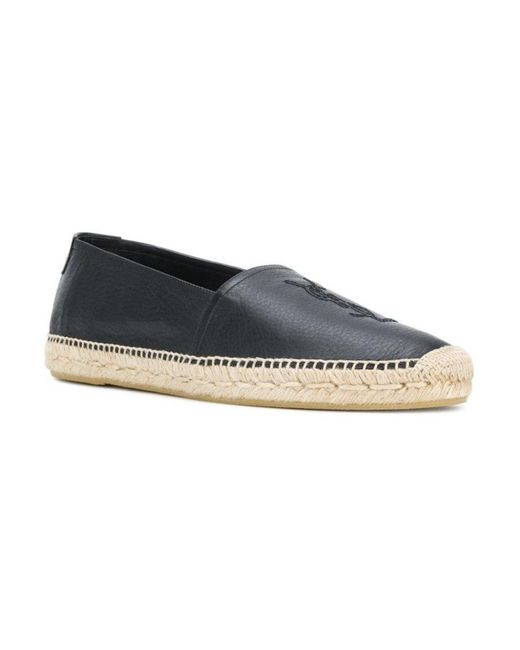 Saint Laurent Blue Cassandre Slip-On Espadrilles for men