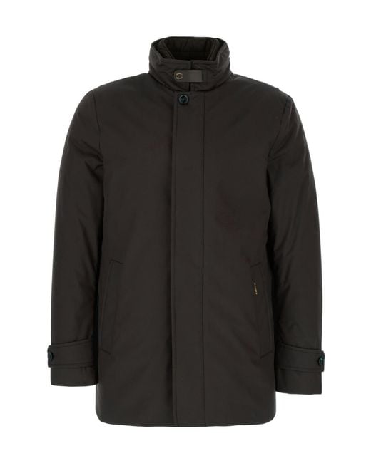 Moorer Black High-Neck Jacket for men