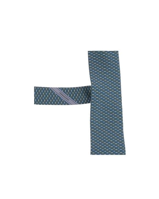 Ferragamo Blue Pointed Tie for men