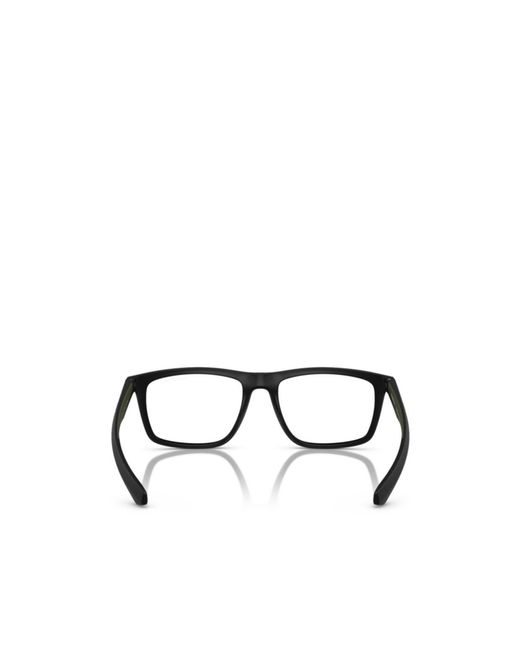 Emporio Armani Black Square-Frame Clip-On Glasses for men