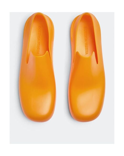 Bottega Veneta Orange Puddle Rubber Sandals