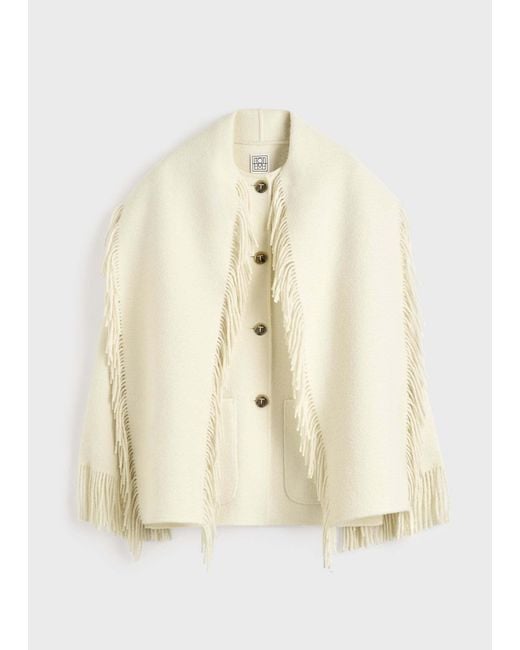 Totême Natural Totême Fringe High Neck Jacket