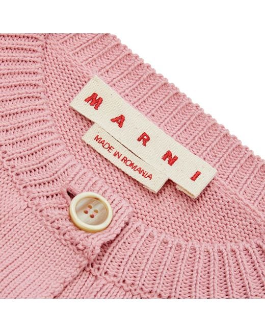 Marni Pink Buttoned Oversized-Fit Cardigan