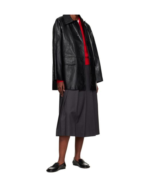 DUNST Black Lily Button-Fastening Shirt Jacket