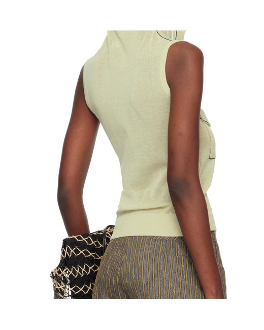 Kiko Kostadinov Green Kreiner Sleeveless Knitted Top