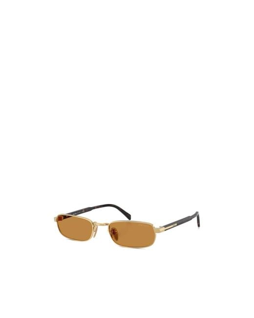Prada Metallic Eyewear Rectangular Frame Sunglasses for men