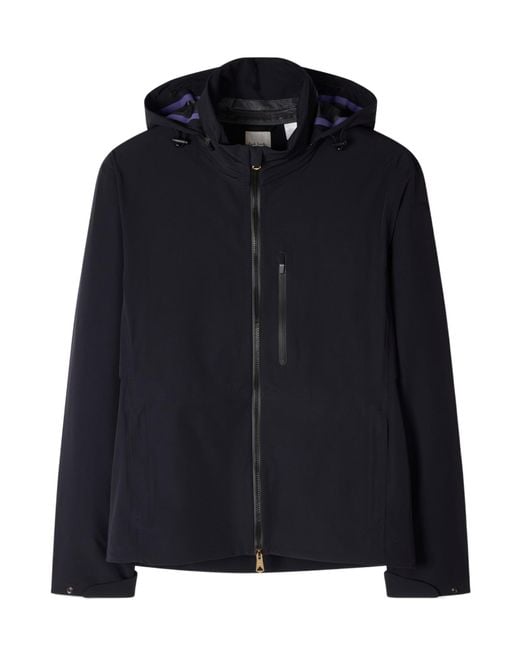 Paul Smith Blue Zip-Up Hooded Jacket for men