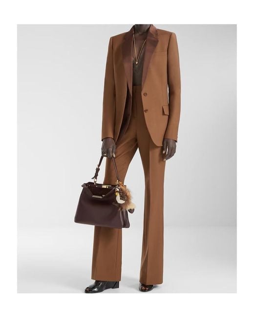 Fendi Brown Single Breasted Tailored Blazer