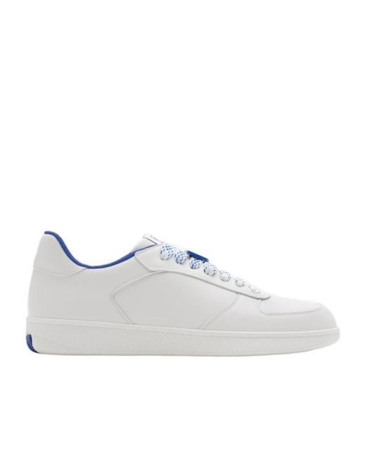 Burberry White Terrace Low-Top Sneakers for men