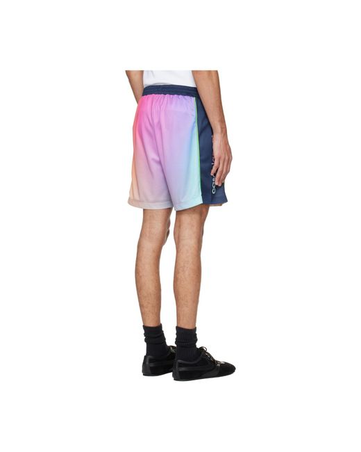 Casablanca Pink Logo Patch Gradient Shorts for men