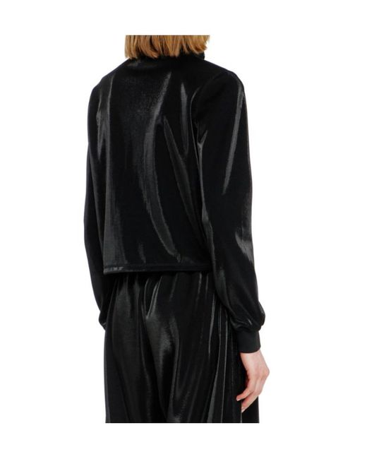 DIESEL Blue Shiny Piquet Effect Zipped Sweatshirt