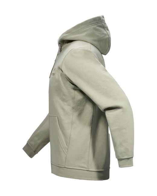 Arc'teryx Gray Emblem Fleece Full Zip Hoody for men