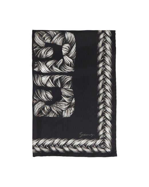 Givenchy Black Pattern Scarf