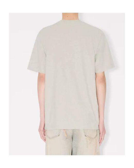 KENZO White Short Sleeve Crewneck T-Shirt for men