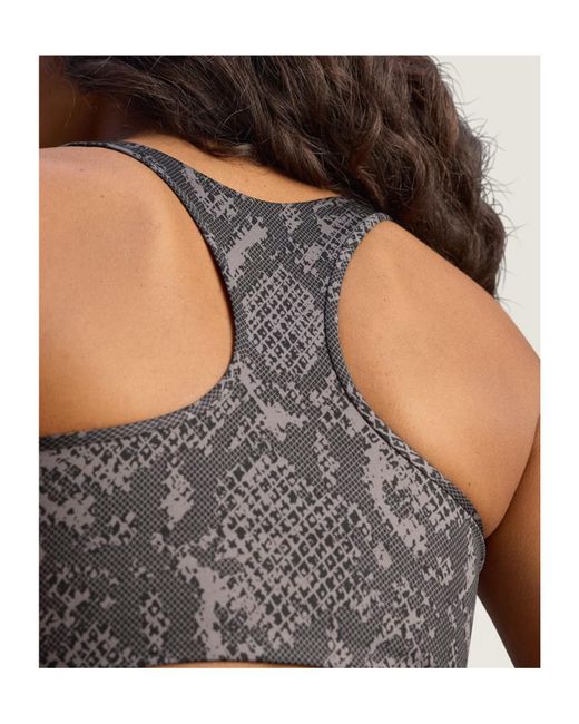 Adidas By Stella McCartney Gray Medium Support Printed Power Impact Training Bra