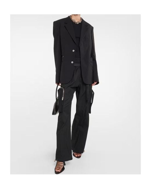 Dion Lee Black Lace Trimed Cutout Suit Jacket