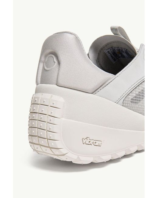 Moncler White Trailgrip Lp Suede Nubuck Sneaker for men