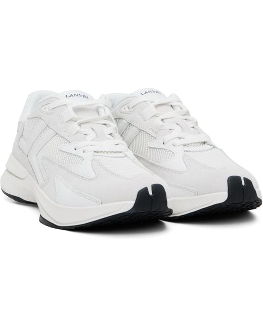 Lanvin White Jla Mesh Sneakers for men