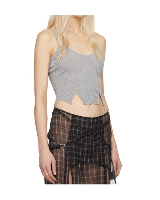 KNWLS Gray Ribbed Knit Vest