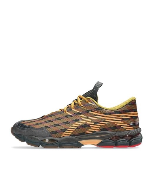 Asics Brown Round-Toe Sneakers for men