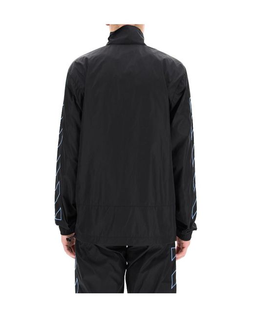 Off-White c/o Virgil Abloh Black Diagonal Stripe Long-Sleeved Jacket for men
