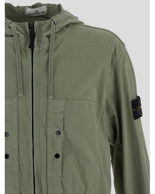 Stone Island Green Drawstring Jacket for men