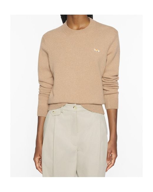 Maison Kitsuné Natural Maison Kitsuné Baby Fox Regular Jumper