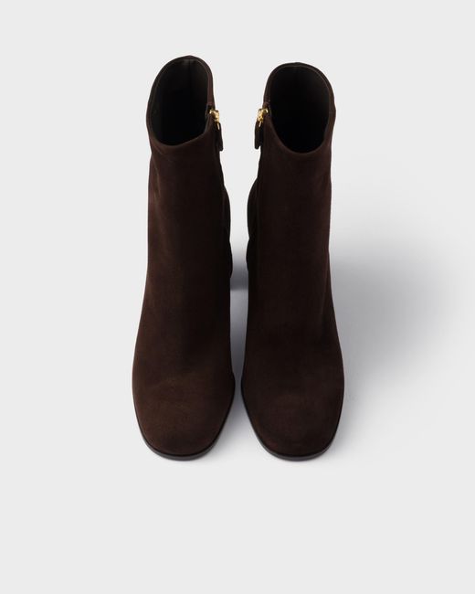 Prada Black Suede Booties