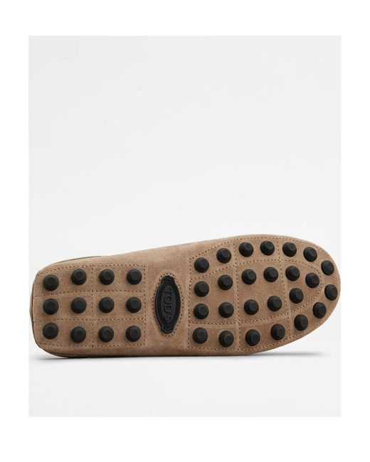 Tod's Brown Gommino Bubble Suede Mules for men