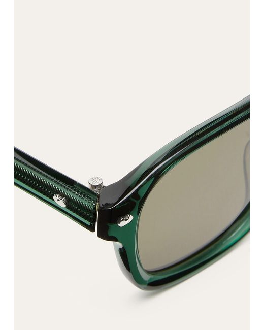 Loro Piana Green Roadster Sunglasses for men