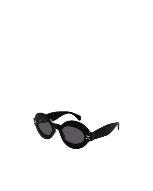 Alaïa White Alaïa Oval Studded Frame Sunglasses