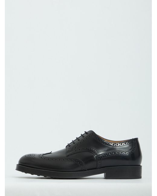 Tod's Black Wingtip Brogue Derby Shoes for men