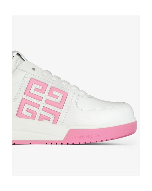 Givenchy White G4 Logo Detailed Low-Top Sneakers