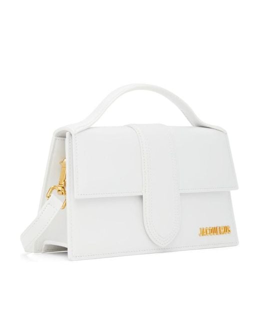 Jacquemus White Le Grand Bambino Logo Plaque Shoulder Bag
