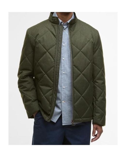 Barbour Green Stand-Up Collar Casual Jacket for men