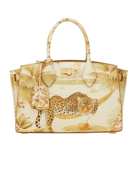 Ferragamo Metallic New Ferragamo Studio Soft Bag (M)