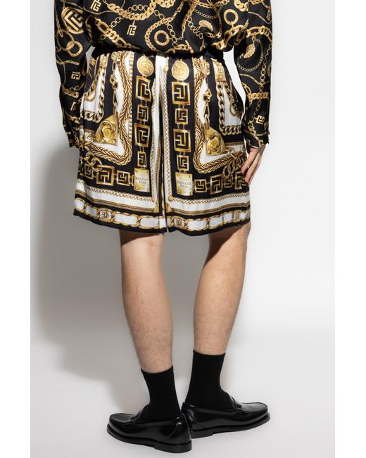 Balmain Black Printed Shorts for men
